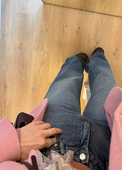 Kesik Paça Palazzo Jean Mavi