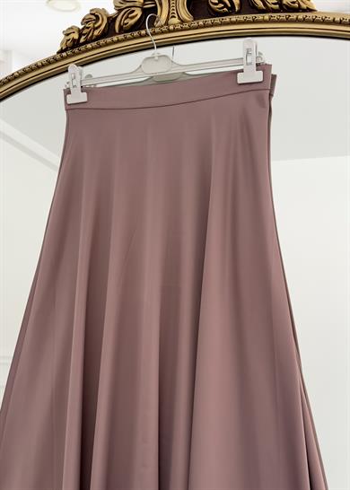 Kloş Saten Etek Pudra