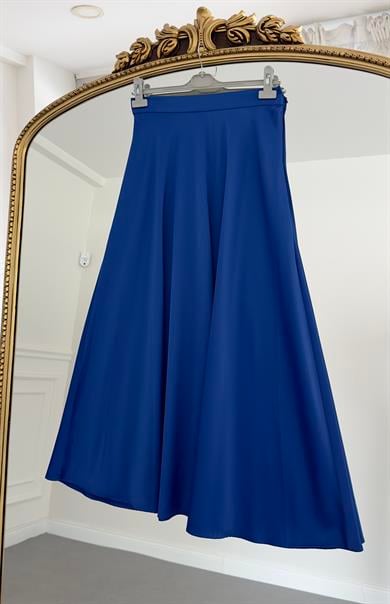 Kloş Saten Etek Saks