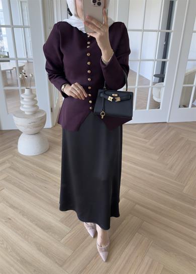 Kloş Zra Saten Etek Siyah