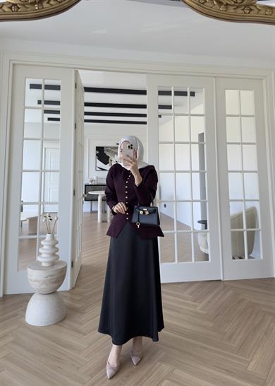 Kloş Zra Saten Etek Siyah