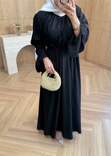 Kol Detaylı  Elbise Siyah