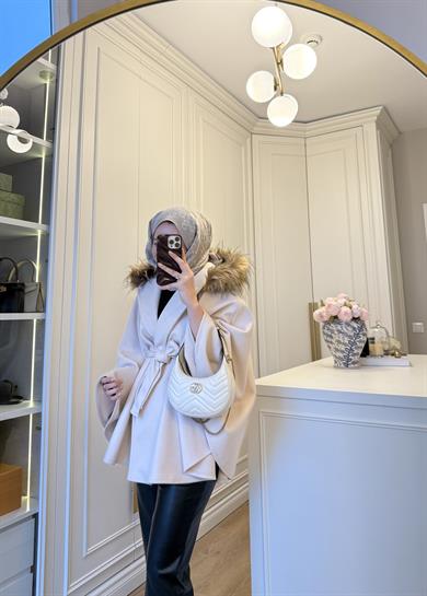 Kürk Şapkalı Kaşe Kaban Taş