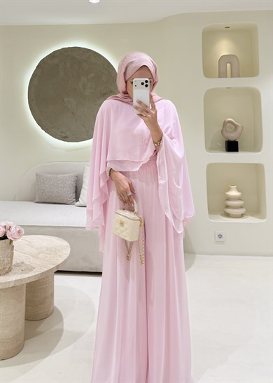 Lavena Şifon Takım Pembe