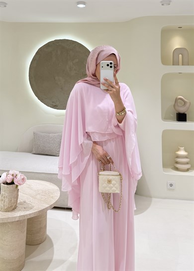 Lavena Şifon Takım Pembe