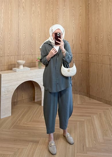 Lina Gömlekli Takım Haki