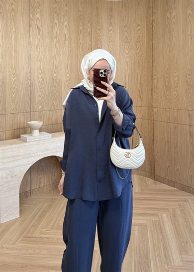 Lina Gömlekli Takım Lacivert