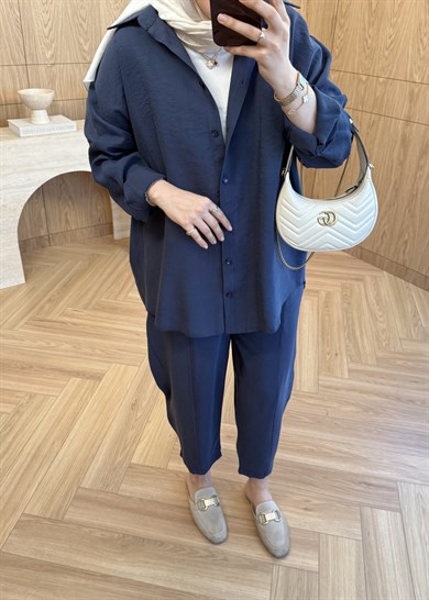 Lina Gömlekli Takım Lacivert