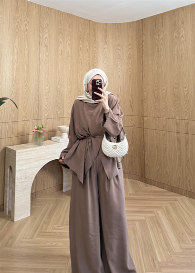 Lioren Kruvaze Yakalı Takım Camel