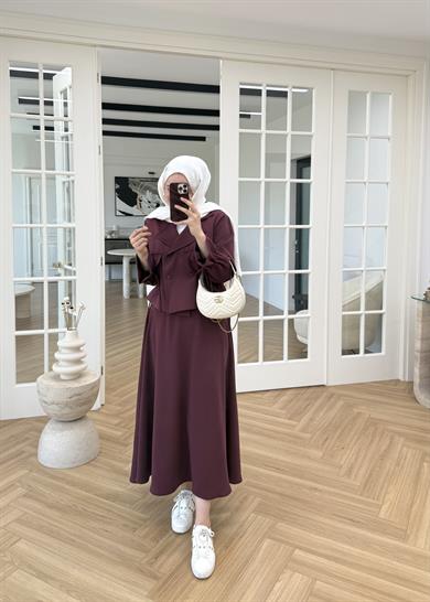 Lusie Etekli Takım Mürdüm