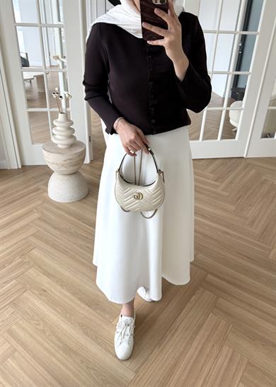 Luvi Çelik Örme Hırka Kahverengi