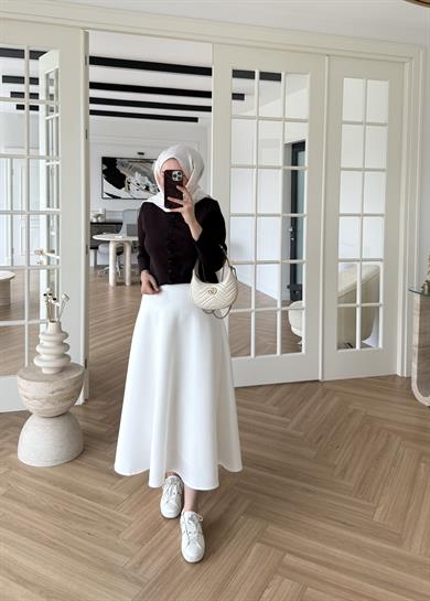 Luvi Çelik Örme Hırka Kahverengi