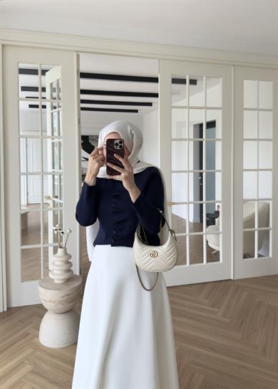 Luvi Çelik Örme Hırka Lacivert