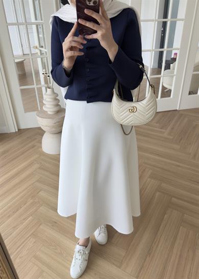 Luvi Çelik Örme Hırka Lacivert