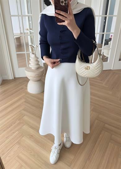 Luvi Çelik Örme Hırka Lacivert