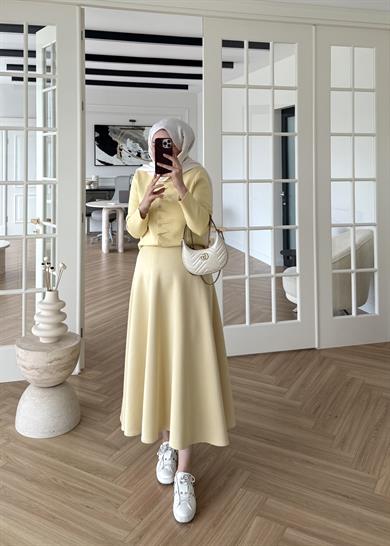 Luvi Çelik Örme Hırka Sarı