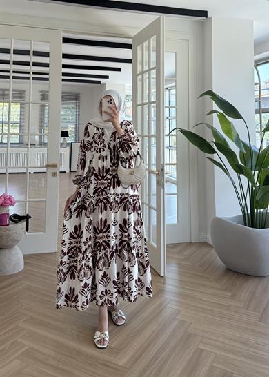 Lyra Mango Elbise Bordo