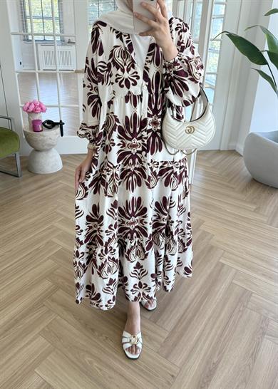 Lyra Mango Elbise Bordo