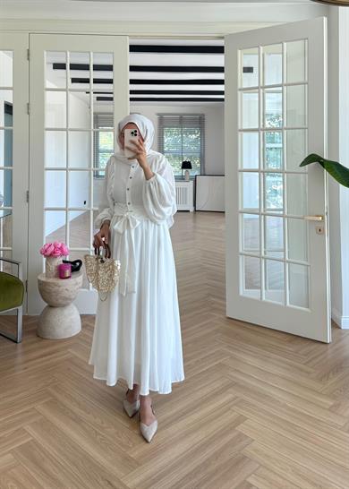 Melinda Etekli Takım Ekru