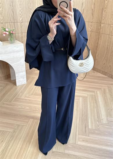 Mia Premium Krep Takım Lacivert