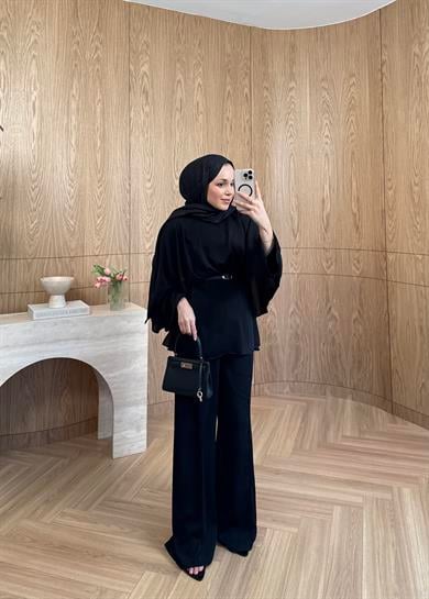 Mia Premium Krep Takım Siyah