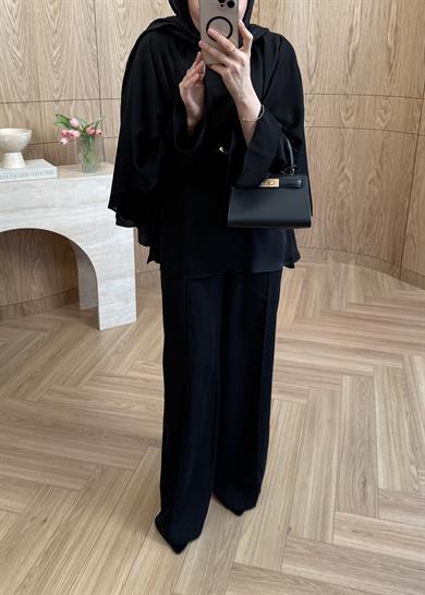 Mia Premium Krep Takım Siyah