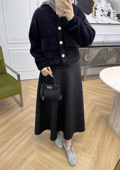 Mini Angora Hırka Siyah