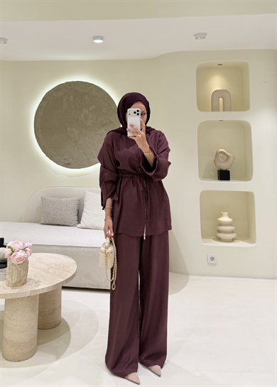 Miori Keten Takım Bordo