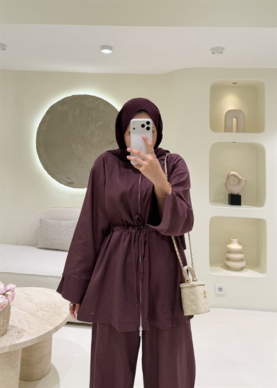 Miori Keten Takım Bordo
