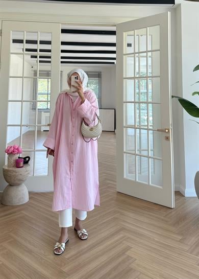 Müslin Gömlek Pembe