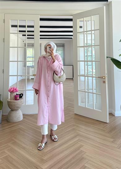 Müslin Gömlek Pembe