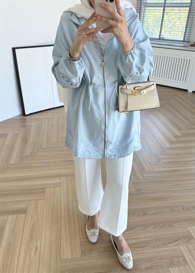 Nakışlı Cupra Kap Mavi