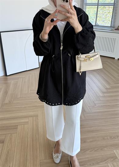 Nakışlı Cupra Kap Siyah