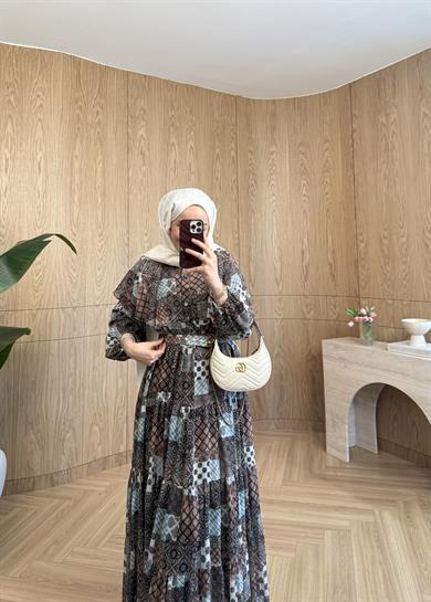 Naria Elbise Kahverengi