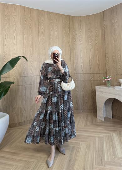 Naria Elbise Kahverengi