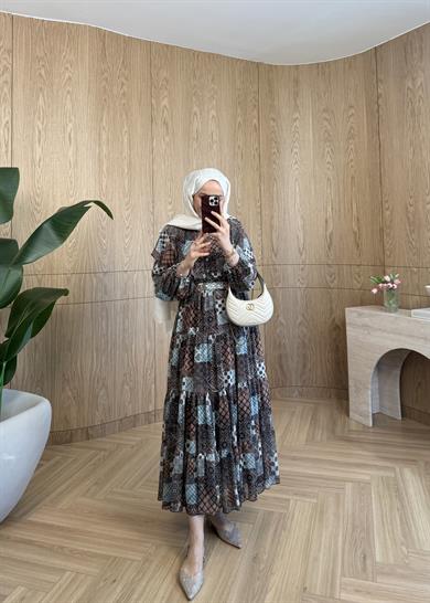 Naria Elbise Kahverengi