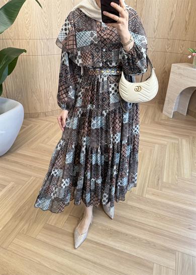 Naria Elbise Kahverengi