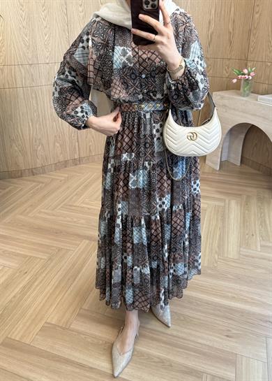 Naria Elbise Kahverengi