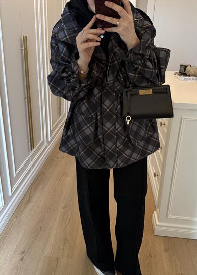 Nervürlü Kemerli Jean Pantolon Siyah