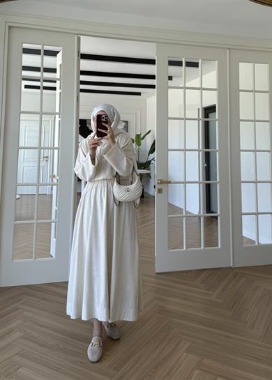 Milla Keten Etekli Takım Natural