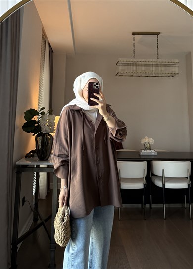 Oversize Tensel Modal Gömlek