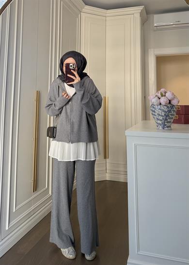 Oysh Triko Takım Gri