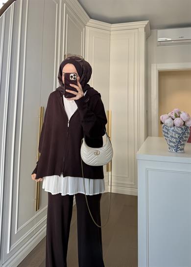 Oysh Triko Takım Kahve