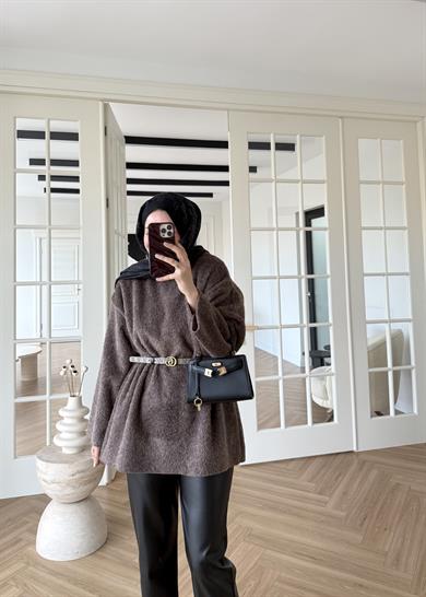 Pamuk Dokulu Kazak Kahverengi