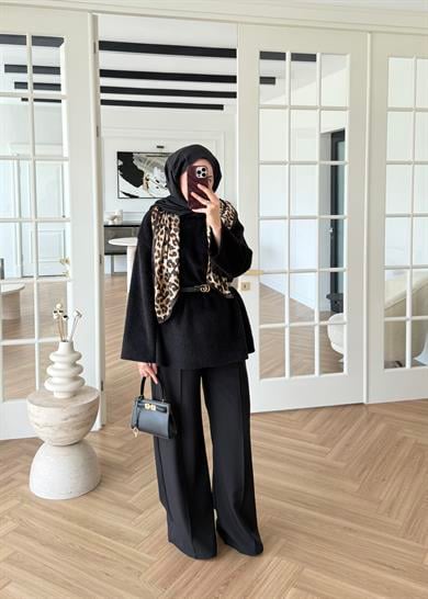 Pamuk Dokulu Kazak Siyah