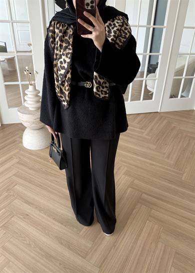 Pamuk Dokulu Kazak Siyah