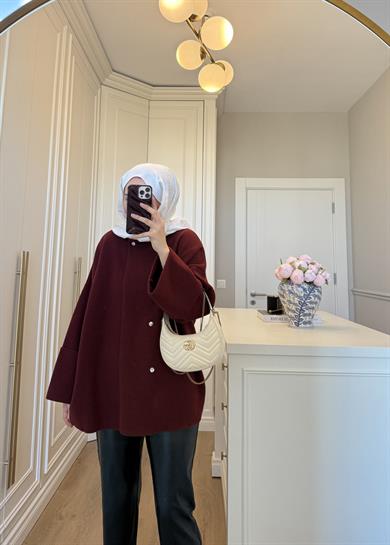 Parla Angora Hırka Bordo