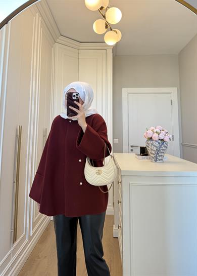 Parla Angora Hırka Bordo