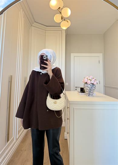 Parla Angora Hırka Kahverengi
