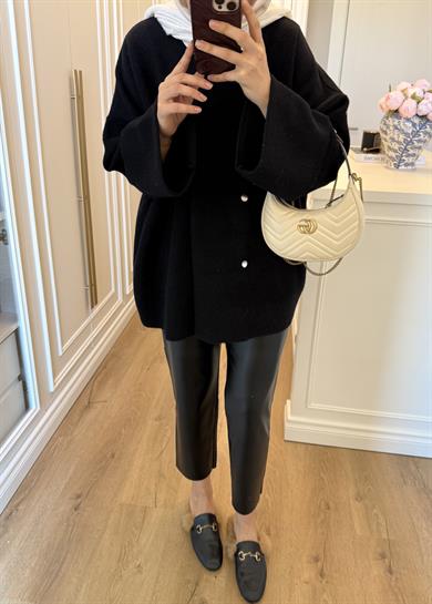 Parla Angora Hırka Siyah